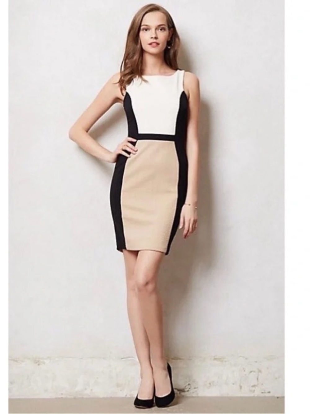 Anthropologie by Weston Wear Colorblock Ponte Shift Dress XS